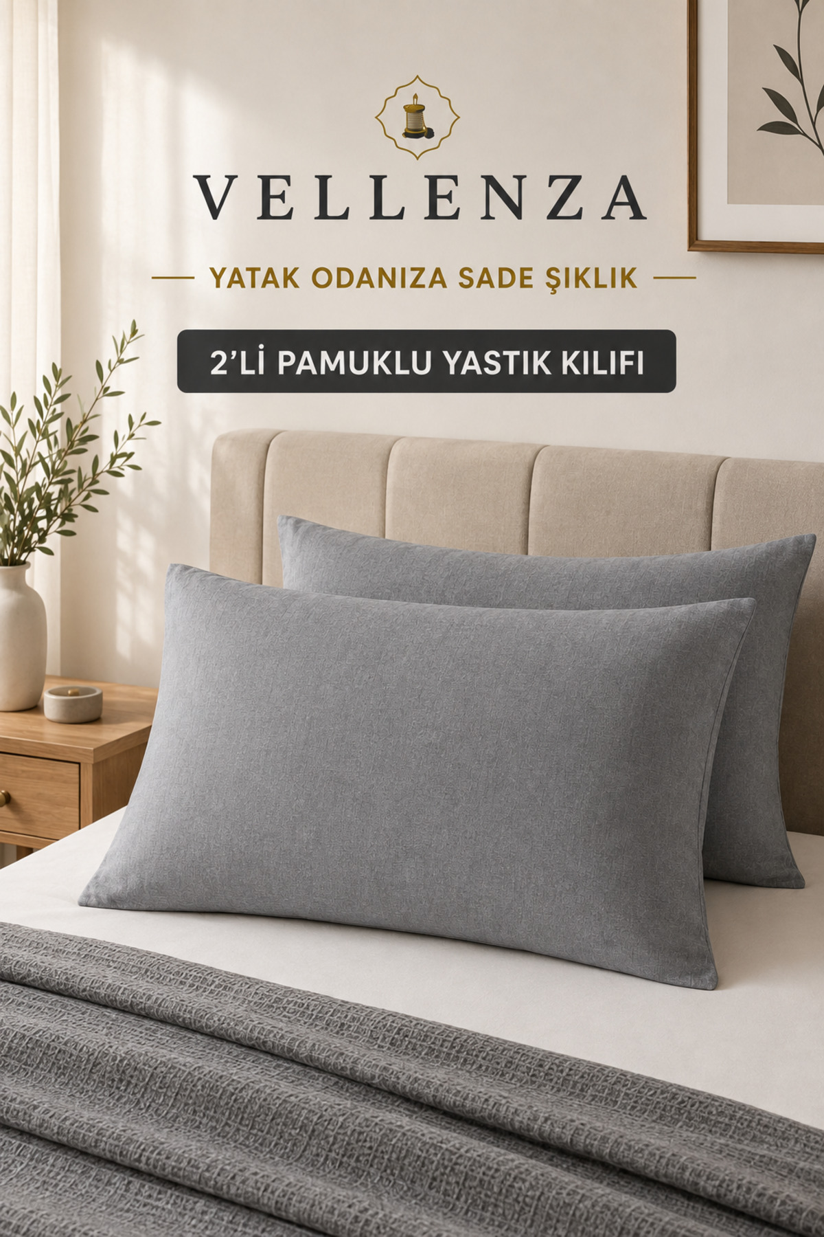 2'li Yastık Kılıfı 50x70 cm — Pamuk Polyester - Görsel 3