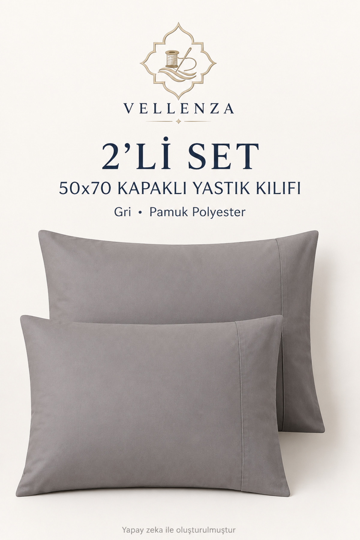 2'li Yastık Kılıfı 50x70 cm — Pamuk Polyester - Görsel 4