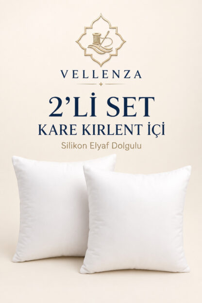 Kare Kırlent İçi Dolgu Yastık — Silikon Elyaf
