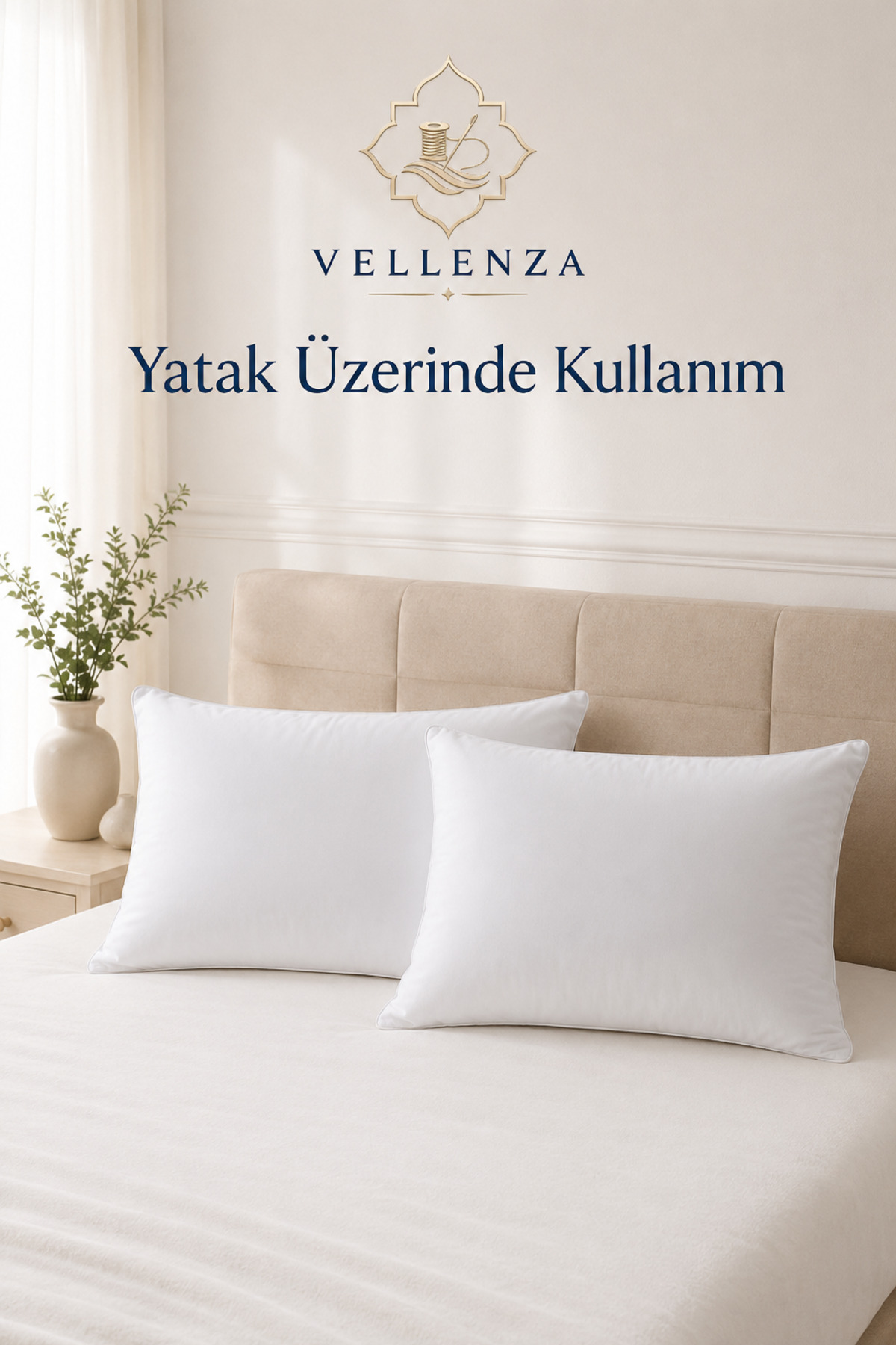 Silikon Elyaf Dolgulu Yastık 50x70 cm — Mikro Kumaş - Görsel 3