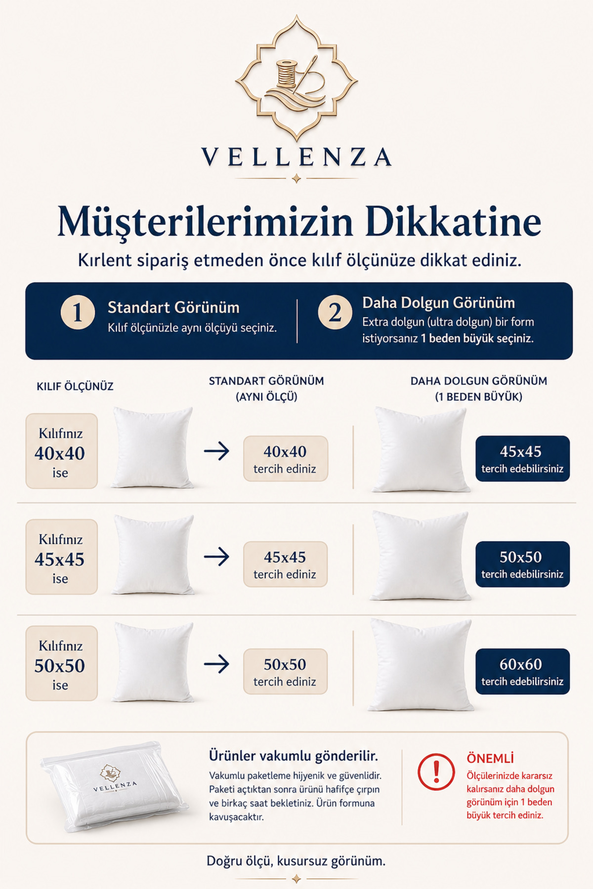 Silikon Elyaf Dolgulu Yastık 50x70 cm — Mikro Kumaş - Görsel 6
