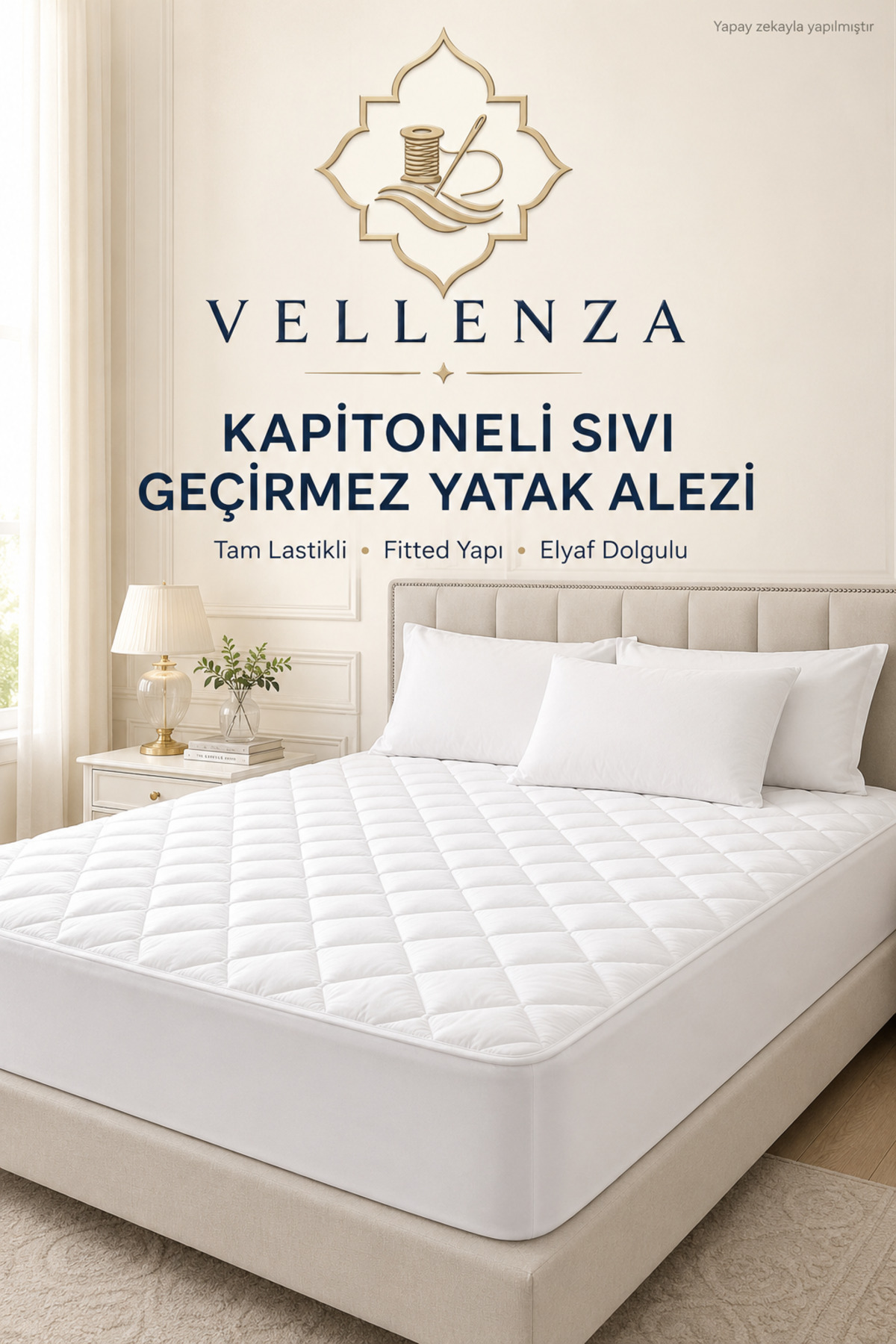 Sıvı Geçirmez Yatak Alezi — Kapitoneli, Tam Lastikli - Görsel 5